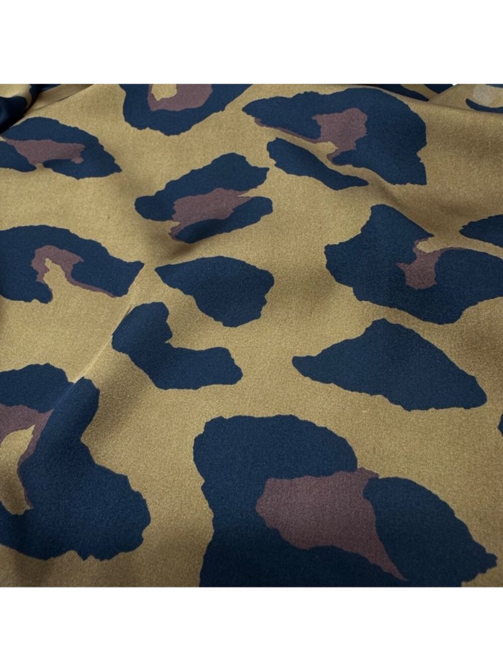 Elegant Bandana Square Scarf Silky Satin Soft Leopard Animal Print cheetah Brown - Picture 3 of 5